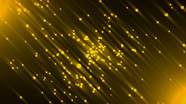 Abstract glitter background with bokeh effect and bright shiny particles, 3d rendering backdrop