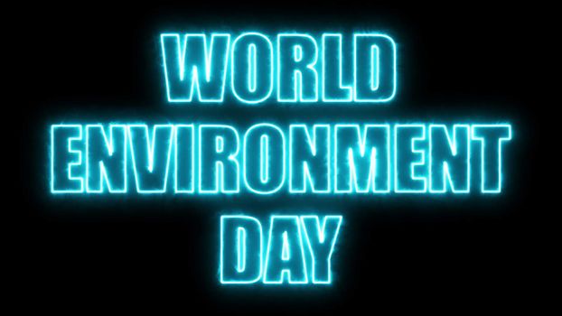 World environment day text, 3d rendering background, computer generating, can be used for holidays festive design