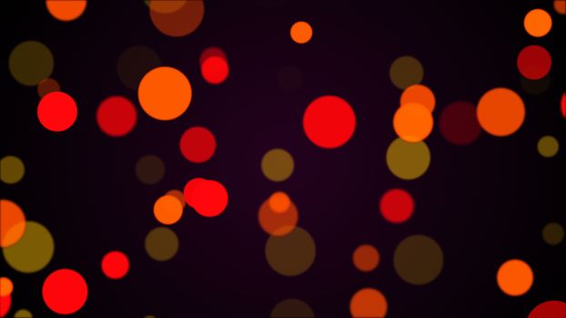 Bright glowing circular particles, computer generated abstract background, 3D rendering backdrop