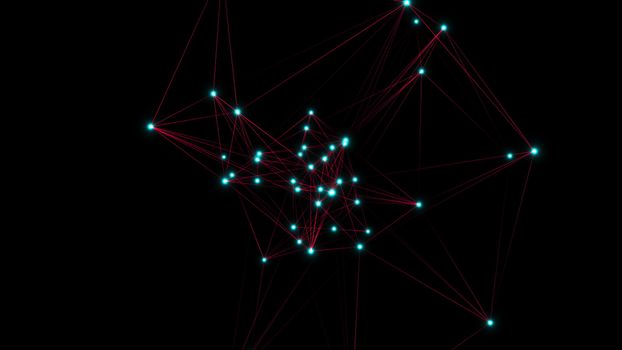 Abstract connection dots. Technology background. Network concept. 3d rendering