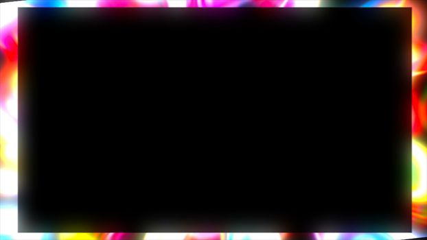 Bright frame. Dynamic border with shiny abstract art, 3d rendering background, element for design, computer generating