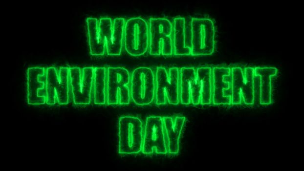 World environment day text, 3d rendering background, computer generating, can be used for holidays festive design