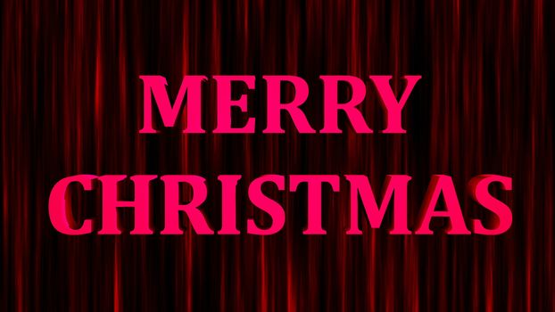 Merry christmas bright text and snowfall, 3d rendering background, computer generating for holidays festive design