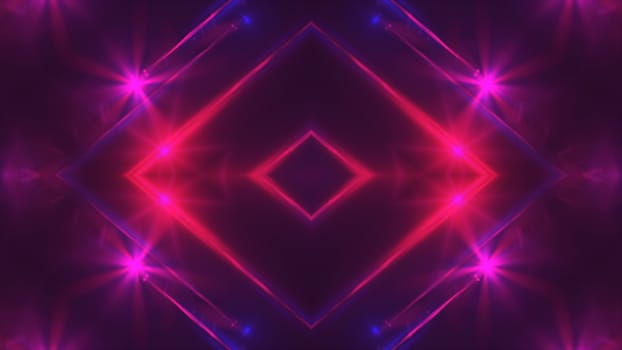 Abstract purple fractal lights, 3d render backdrop, computer generating