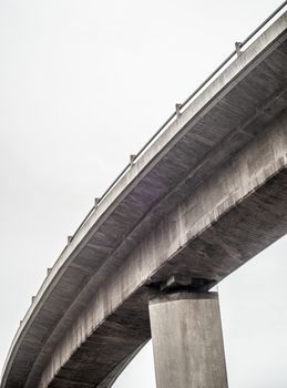Abstract Urban Concrete Highway Overpass With Copy Space