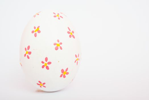 Beautiful Easter White egg color isolate on white background, Easter day concept