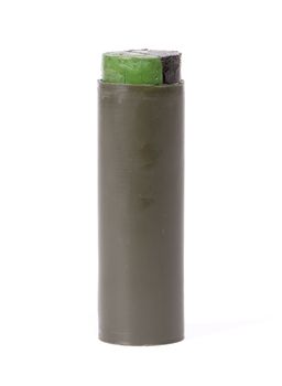 Camouflage paint, stick, ready to camouflage a soldier, isolated