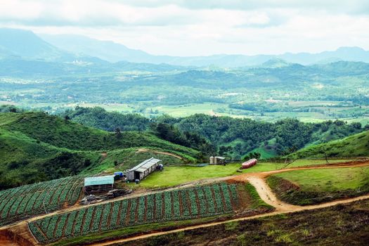 View of Mountains at Khao Kho District Phetchabun Province, northern Thailand.