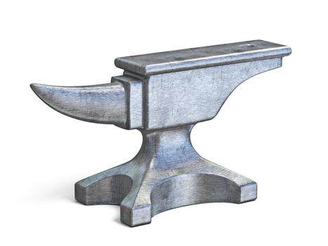 Blacksmith anvil 3D render illustration isolated on white background