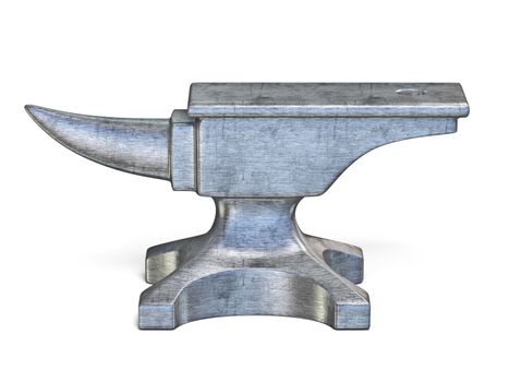 Blacksmith anvil 3D render illustration isolated on white background