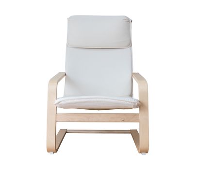 Modern designer White color chair isolated on white background