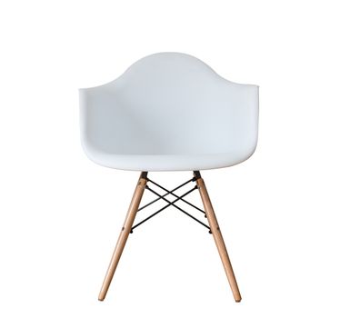 Modern designer White color chair isolated on white background