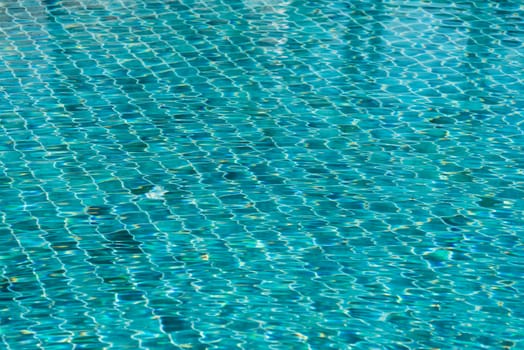 Blue swimming pool water texture reflection lighting