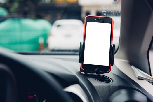 Holder car mobile phone gps navigation map blank white screen