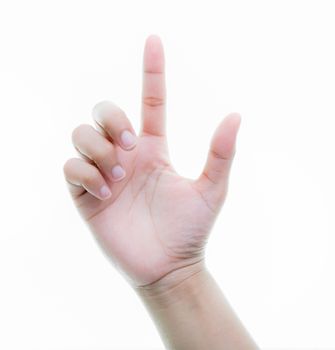 Woman hands holding isolate on over white backgrounds