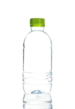 Plastic water bottle isolate on over white background