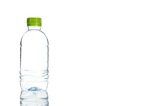 Plastic water bottle isolate on over white background