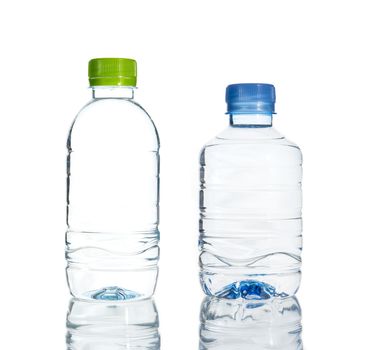 Plastic water bottle isolate on over white background