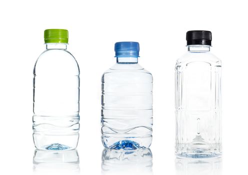 Plastic water bottle isolate on over white background