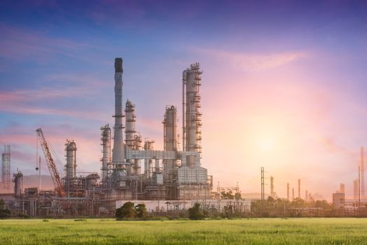 Industrial plant power station and the sun light