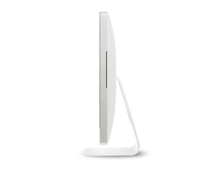 White computer monitor isolated on over white background