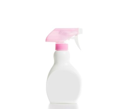 Spray Pistol Cleaner Plastic Bottle Pink Isolate on Over White Background