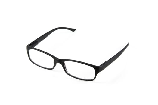 Black Eye Glasses Isolated On Over White Background