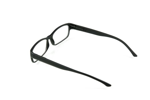 Black Eye Glasses Isolated On Over White Background