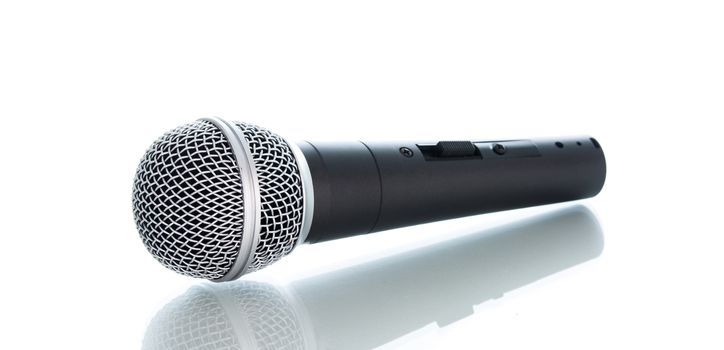 microphone without cable isolated on white over background