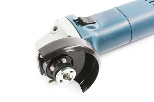 Electric blue grinder not grinding blade isolate on over white background