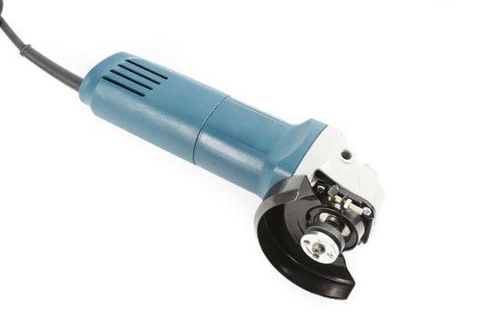 Electric blue grinder not grinding blade isolate on over white background