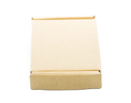 Cardboard brown box isolate on over white background