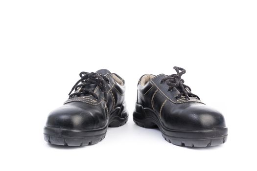 Black Safety Shoe Isolated on Over White Background