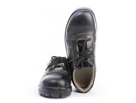 Black Safety Shoe Isolated on Over White Background