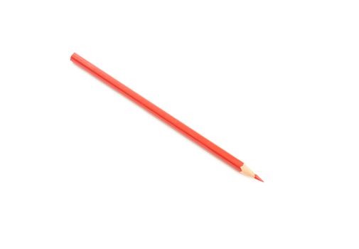 Red Pencil isolated on over white background