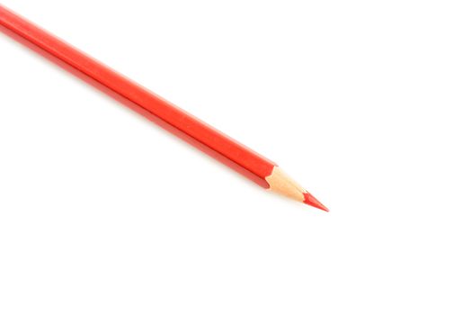 Red Pencil isolated on over white background