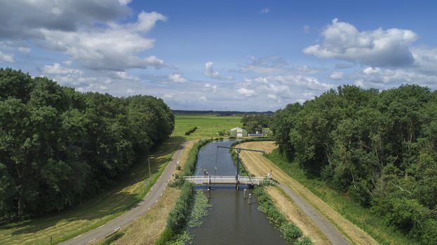 small drawbridge over canal