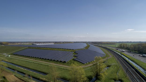 Modern large-scale photovoltaic solar panels