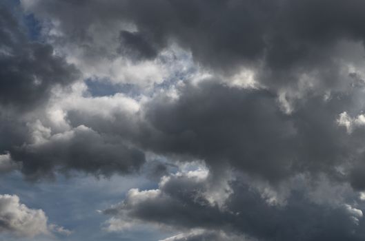 View of stormy clouds before rain. Stormy clouds of changing weather.