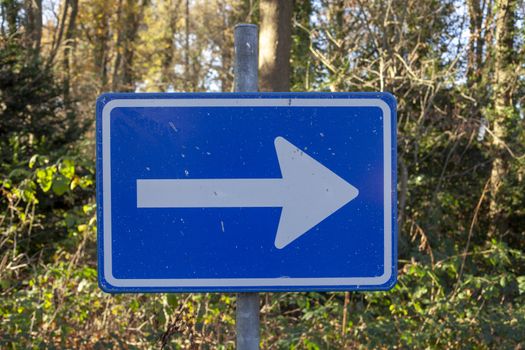 sign direction of traffic on the road - Image