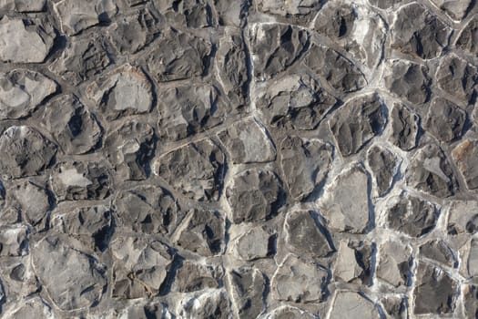 Grey pattern of decorative brown grey slate stone wall surface - Image