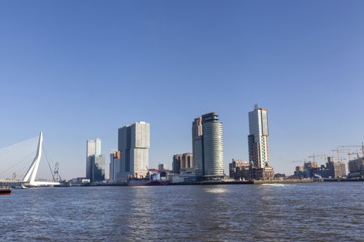 Rotterdam, Netherlands. City skyline on a beautiful sunny day. - Image