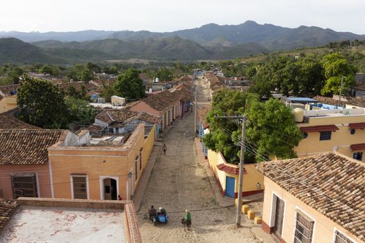 Rooftop View over the city Trinidad on Cuba