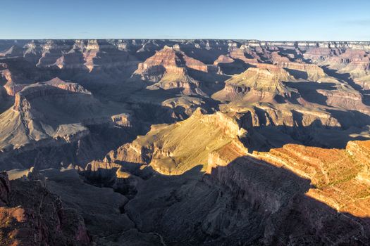 South Rim Grand Canyon before sunset, Arizona, USA