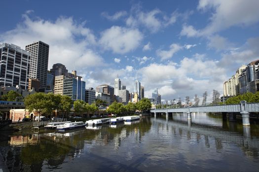 A view of the Yarra River, Melbourne, Victoria, Australia