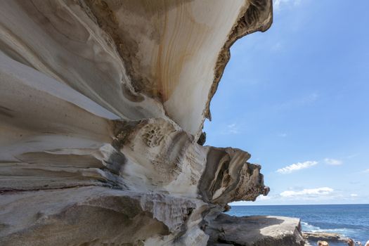 Bondi beach rocks, Sydney, Australia