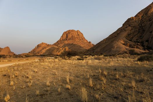 Panoramic of the Spitzkoppe in Namibia