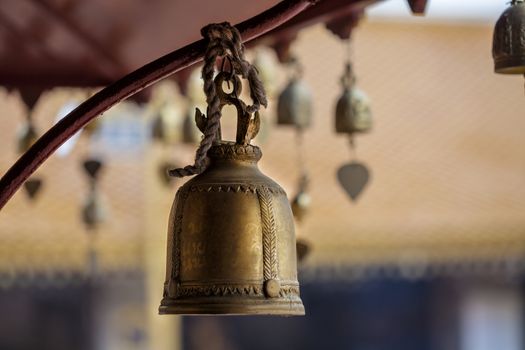 Bells in the wind at Wat Phra That Doi Suthep, Temple, Chiang Mai, Northern Thailand, Thailand, Asia