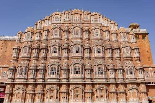 Close upHawa Mahal palace (Palace of the Winds) in Jaipur, Rajasthan, India