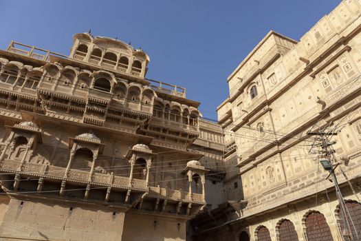 Junagarh Fort at Bikaner, Rajasthan India. Junagarh Fort was originally known as Chintamani and was renamed Junagarh or "Old Fort"